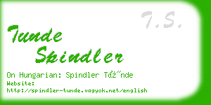 tunde spindler business card